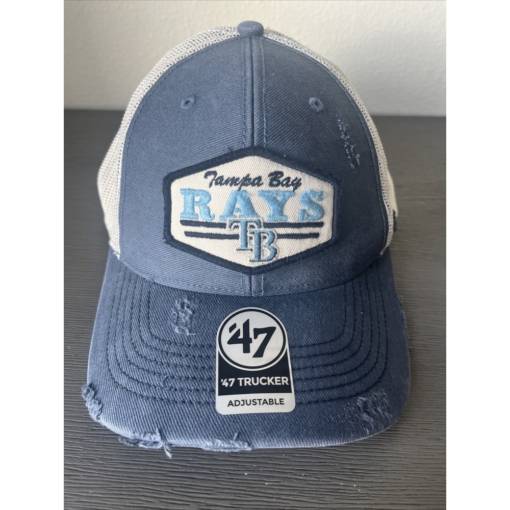 Tampa Bay Rays Salvage 47 Brand Hat‎ Cap Navy Snap Back Trucker Baseball NWT